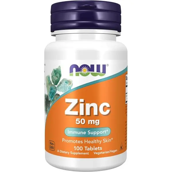 NOW Foods Zinc Gluconate Vitamin Supplement - 50 mg Dietary Tablets, 250 Count - Natural Ingredients Support for Enzyme Function, Immune Health, Metabolism, Antioxidant Benefits