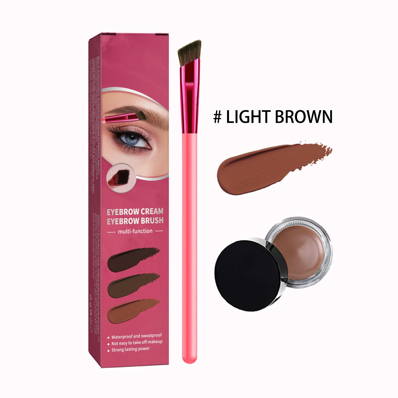 Multi Function Eyebrow Brush, Eye Brow Concealer Contour Brush, Three-dimensional Concealer Makeup Brush,Ultra Thin Angled Eyeliner Makeup Brush