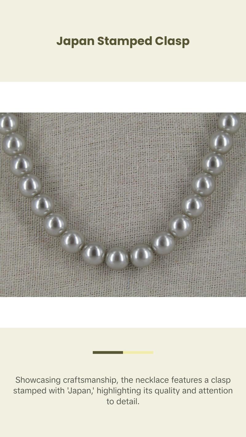 Grey Toned Faux Pearl Necklace