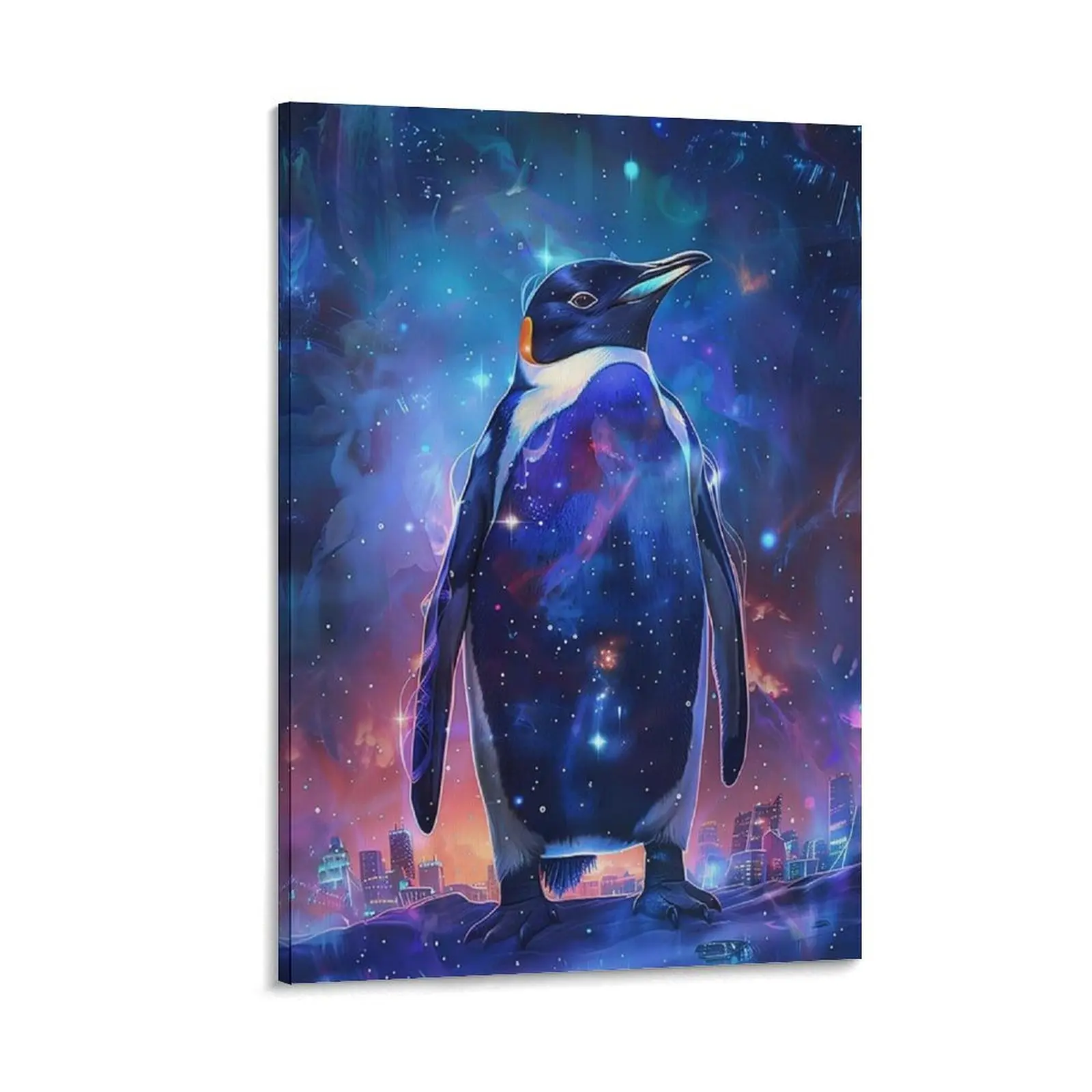 Fantasy Penguin Decor Wall Art Animal Wall Decor Penguin Poster Canvas Poster Bedroom Decor Sports Landscape Office Room Decor Gift Frames Frame-.