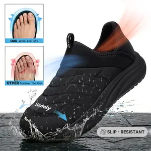 Men's Wide Width Slip-On Work Shoes for Hardworking Big Guys, Waterproof Non-Slip Chef Sneakers, Thick Cushioning for All-Day Standing, Ideal for Supermarket Fresh, Construction & Logistics Workers Explorer Outdoor Slip-On Sneakers - Boy, Footwear