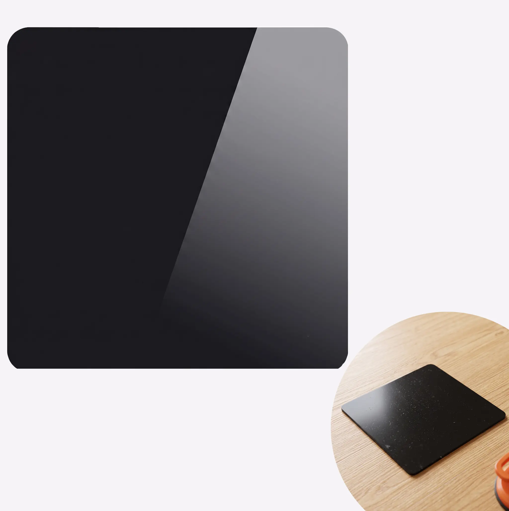 Decerk Floor Repair Suction Pad, Non-Slip Gel Pad for Floor Lifter Suction Cup on Wood Laminate Tile, Double Sided Reusable Mounting Pad, Washable, 5.6 x 6.1 inch