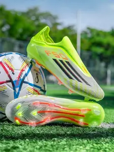 Men Women High-End Seamless Football Shoes Football Boots, Anti-Slip Durable Outdoor Lawn Soccer Cleats, Super Grip Support, Fashionable Design