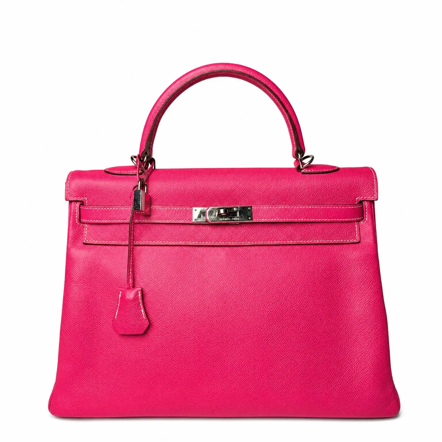Pre-owned HERMÈS X Top Handle Bags Hermes Epsom Candy Kelly Retourne 32 Rose Tyrien Rubis Pink 2606270007