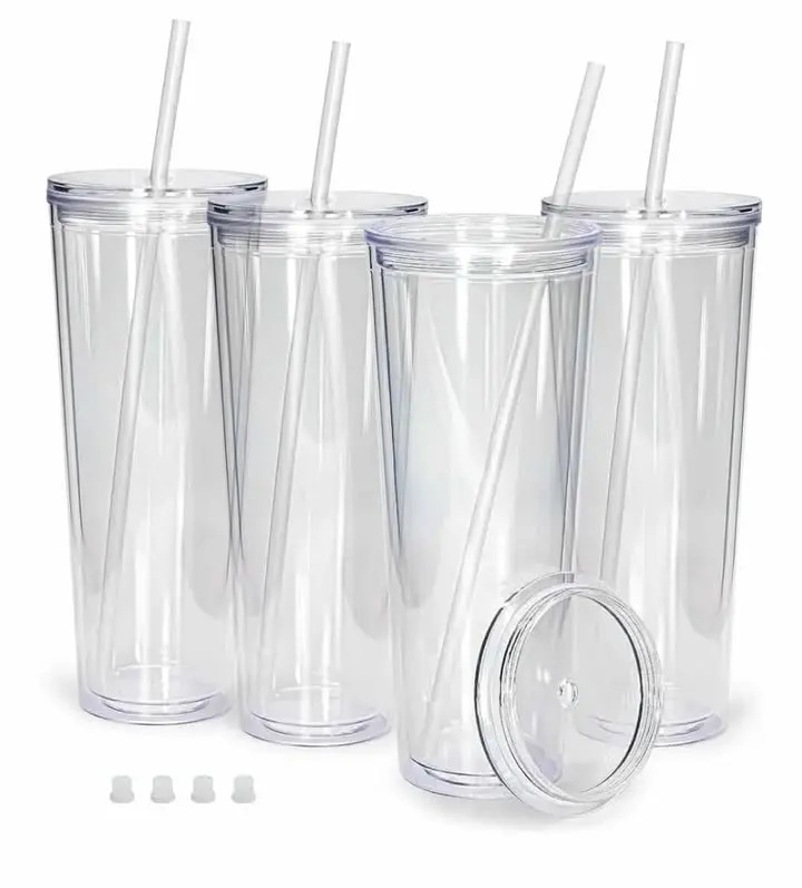 24oz Globe Plastic Tumbler| Customized| 100s of Designs| Spill Proof| Leak Proof| Durable| Double Wall