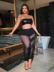 Women's Plus Size Jacquard Bottoms, Sexy Skinny Trousers, All Seasons Wear, Plain Pattern, Fashionable and Comfortable