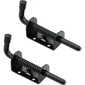 2 Packs 5 Inch Loaded Barrel Bolt Latch Pin, Door Lock for Doors/Cabinets/Chests, 2mm Thickened and Latch