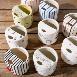 Personalized Handmade Ceramic Travel Mug Unique Design Safe Material Microwave and Dishwasher Safe Ideal Gift Ceramic Coffee Cup for Travel and On-the-Go Use Ceramic Mug with Sip Hole