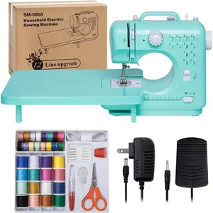 Sewing Machine for Beginners with Sewing Table Mini Small Sewing Machine for Adult and Kids Ages 8-12 Easy Sewing with Foot 12 Builit-in Stitches with Bobbins with 42 Pcs Sewing Kit