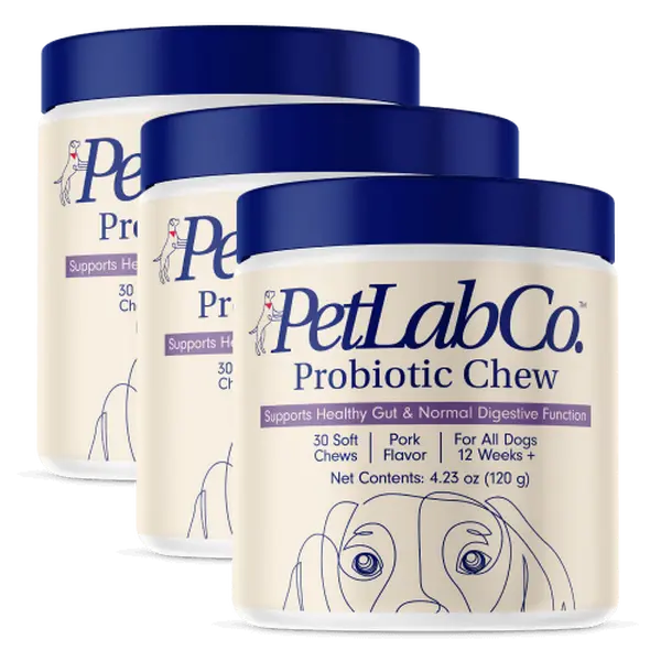 3x PetLab Co. Probiotics for Dogs Soft Chews for Seasonal Allergies, Gut, and Digestive Health. Vet-Reviewed, Premium-Quality Ingredients - Supplements