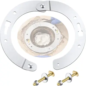 2 Piece Flange Repair Kit, Flange Repair Ring with 1/4" x 2-1/4" Closet, Stainless Split Ring for Cast Iron, PVC or ABS(1 Pack)