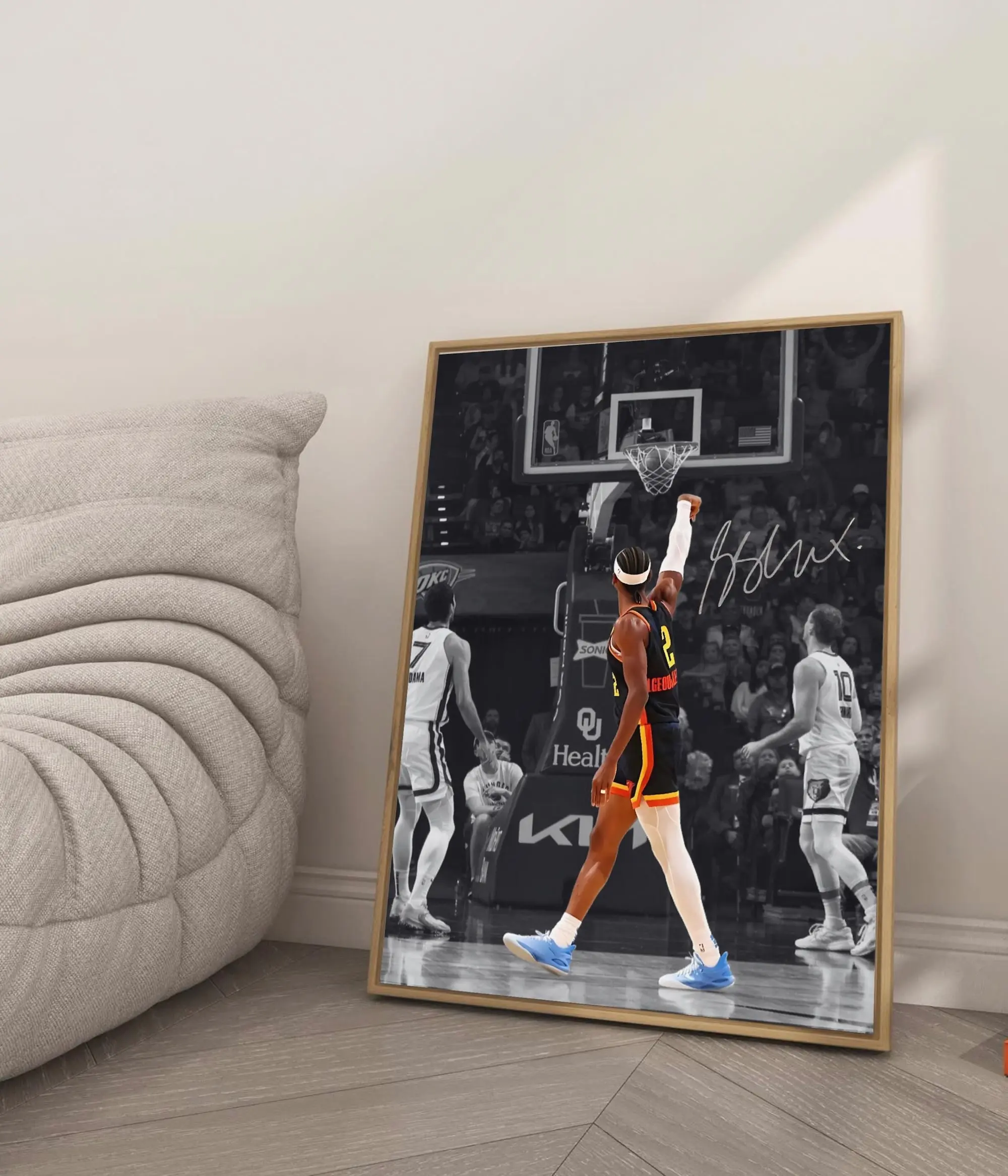 Shai Gilgeous-Alexander Poster SGA Wall Art Sports Poster, Office & Fan Decor, Poster Gifts, Gift For Fan - Unframed