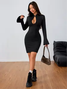 Women's Chinese style cheongsam dress, spring and summer new style, artistic retro style, hip hugging, mid length skirt