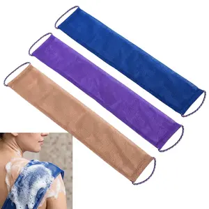 3-Pack of Long African Mesh Sponges, Exfoliating Loofah Bath Sponges, Unisex Body Scrub Sponges for Daily Care, Portable Travel Bath Accessories, Spa Gift Set