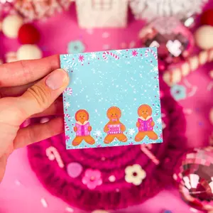 Gingerbread Book Club Sticky Notes 3" x 3"