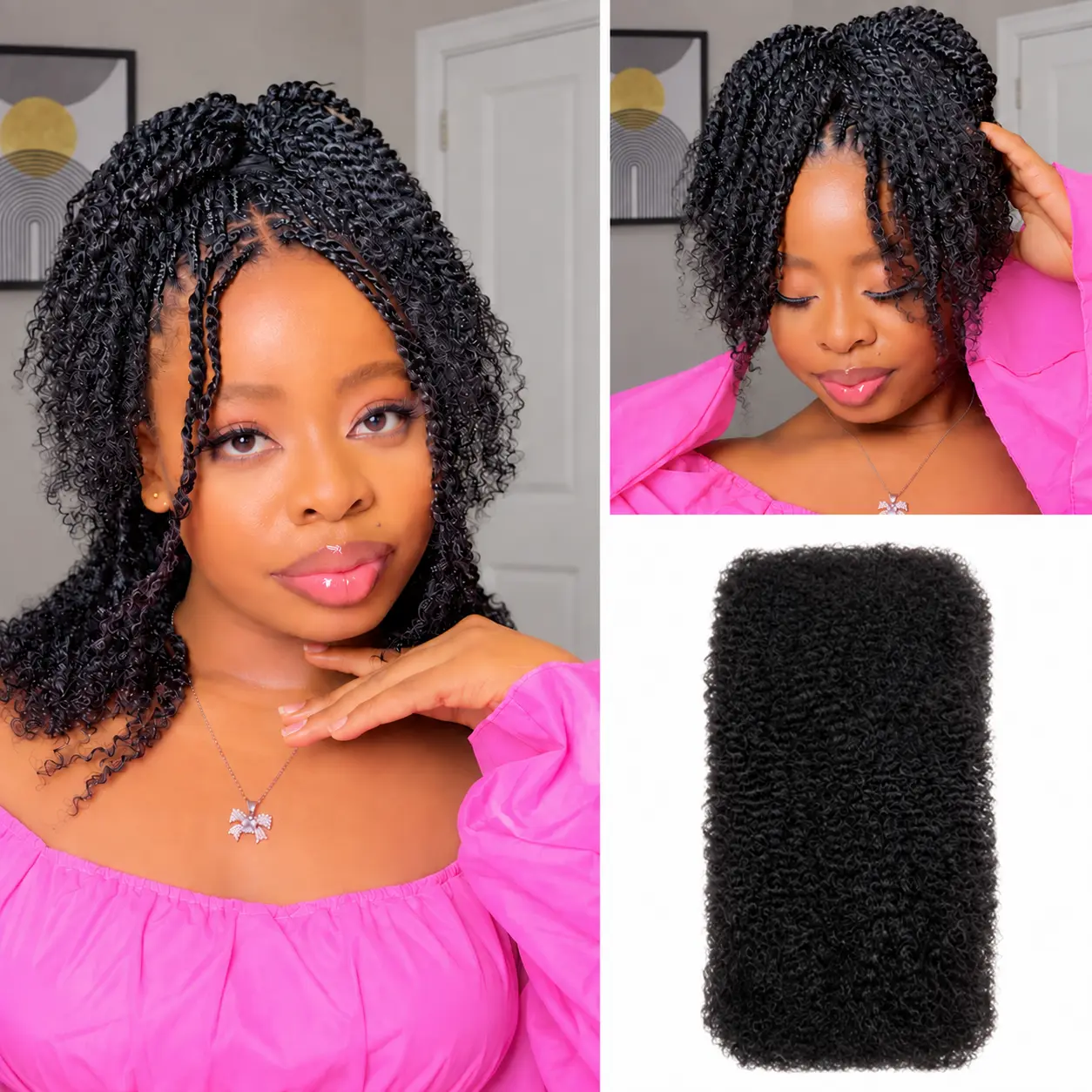 Datanala Unisex Virgin Remy Afro Kinky Bulk Human Hair Extensions - Full Volume Bulk Packs, 4C Texture Braiding Hair for Braids/Twists, No Shedding, No Tangling, Ideal for Dreadlocks & Loc Extensions