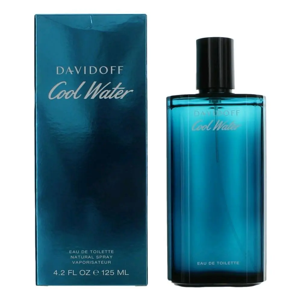 Davidoff Cool Water Eau de Toilette for Men, Fresh Floral Scent, 4.2 oz / 125 ml Daily Use Cologne Spray