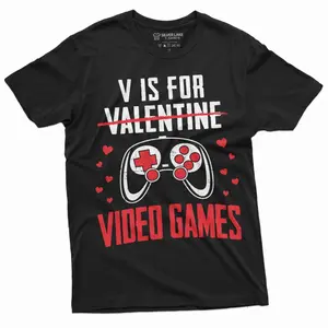 Funny Valentine's Day T Shirt Video Games Shirt Valentines Day Funny Gaming Gift