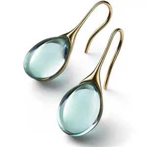 Alloy Water Drop Geometric Dangle Ear Hooks, Fashionable Commuter Earrings, Fresh Sweet Party Accessories, Dangle Earrings
