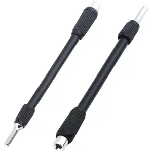 2 Piece Flexible Extension Bar Magnetic Shaft Hex Shank Socket for 4mm Precision Screwdriver Bits Holder
