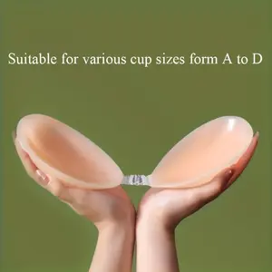 Classic Basic Large Bust Silicone Bra, Anti-Sagging, Push-Up, Non-Slip, Seamless Sculpting Bra, Invisible, Self-Adhesive Pads, Wedding Dress, Formal Wear