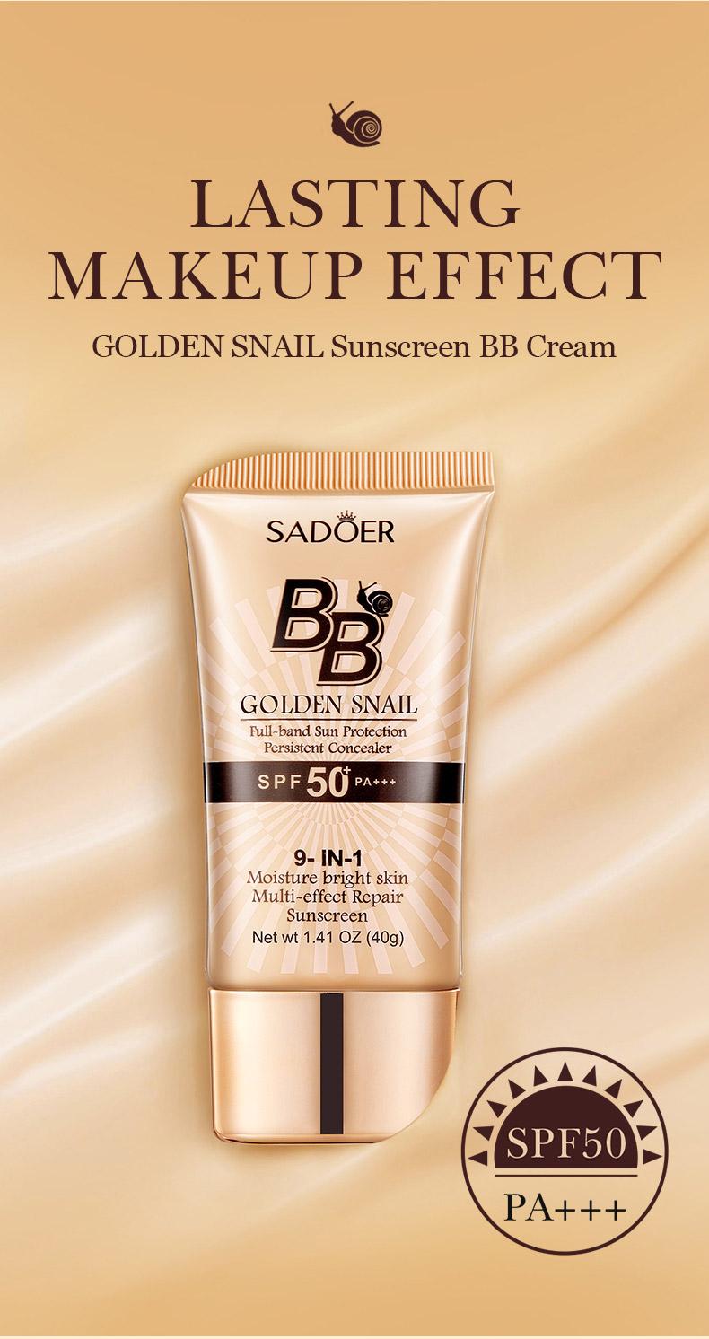 High-coverage waterproof snail BB cream - matte finish, long-lasting moisturizing and oil control, creates a natural makeup look, refreshing and non-greasy, perfect for makeup beginners, a great gift for Mother's Day, Christmas, and Valentine's Day.