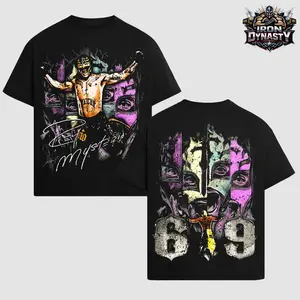 [WWE] Rey Mysterio 619 Wrestling Graphic T-Shirt, WWE Lucha Libre Mask Streetwear Tee, Vintage Style Colorful Design Shirt, High Flying Legend Inspired Top, Oversized Cotton Unisex Casual Outfit, Retro Fan Apparel Gift
