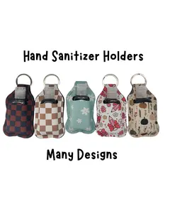 Polyester Hand Sanitizer Holder Keychain - Custom Sublimation Designs, Durable, Easy to Use, Convenient for Daily Access Needs