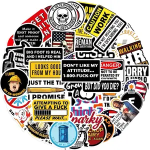 50 Pack of Funny Hard Hat Decals and Stickers. Electrician, Mechanic, Instrumentation, Pipe Fitter, Tradesman