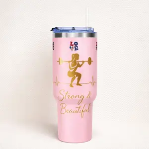 Pink Love US 40 oz water bottle, stainless steel coffee mug Umbler Insulated Travel Mug for life Drinkware Portable Washable