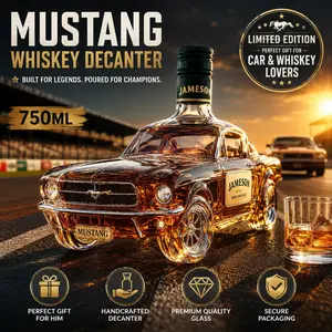 Police car-shaped whiskey bottle suitable for home bars