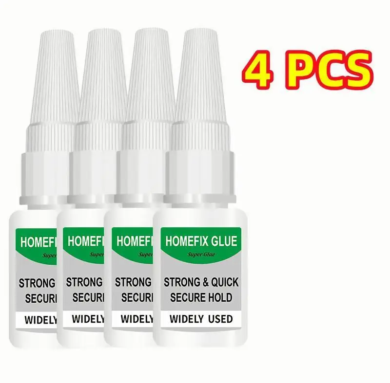 4PCS Nail Glue, Shoe Glue, High-Strength Bonding Glue – Super Glue Gel. Strong & Instant Bond: Multipurpose Super Glue for Nails, Shoes, Wood, Metal,