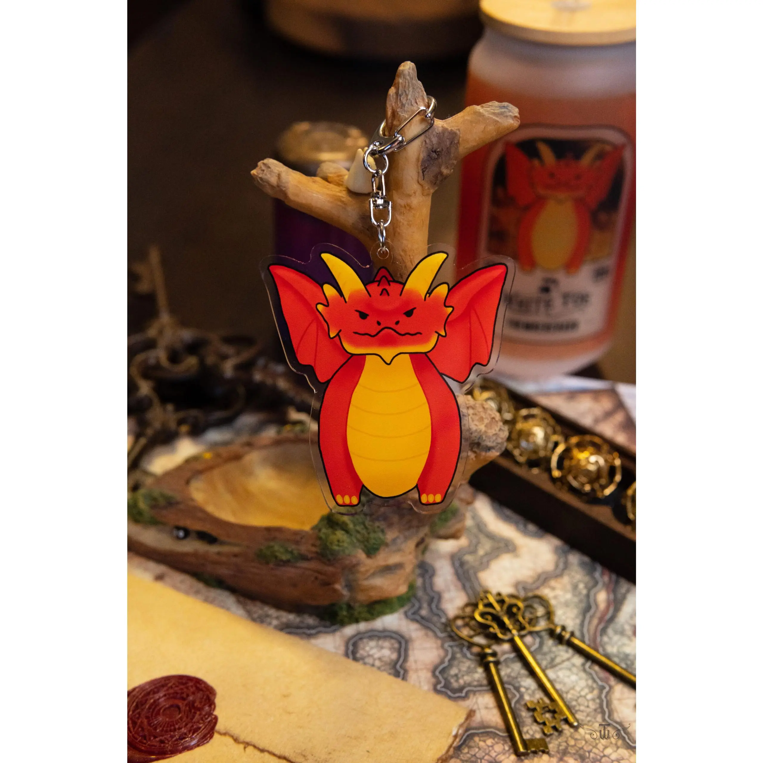 Dungeons & Dragons Acrylic Keychain - Red Dragon