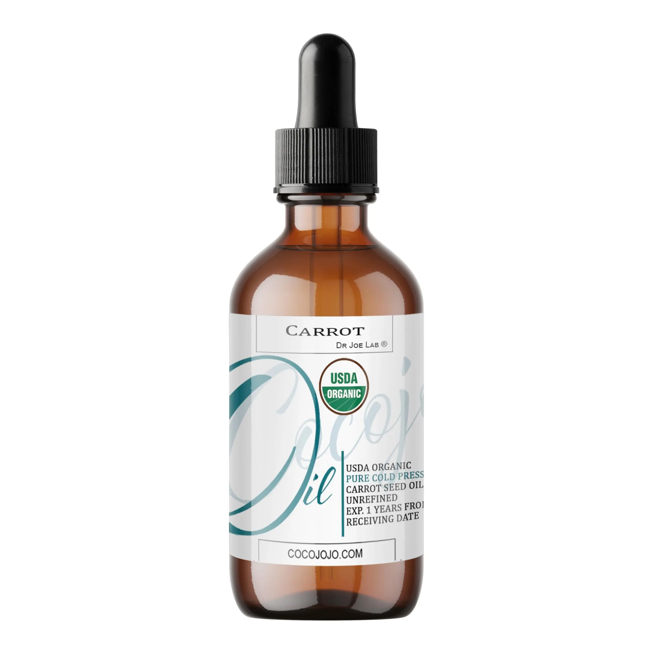 Dr Joe Lab Organic Carrot Seed Oil - Rejuvenates Mature Skin, Natural Moisturizer for Hair, Face, Body, and Nails, Cold Pressed and Hexane-Free
