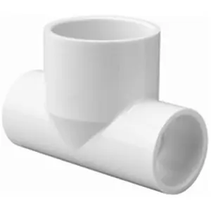 212 MAIN ASTM Certified Schedule 40 PVC Rigid Pipe 3x3x0.5 in. Socket Bullhead Tee for Aquatic Fitness Equipment