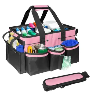 Women's Tool Bag with Anti-Slip Bottom, Large Storage Pouch for Housekeepers and Cleaners, Car Wash Accessories Handheld Bag (no Supplies Included)