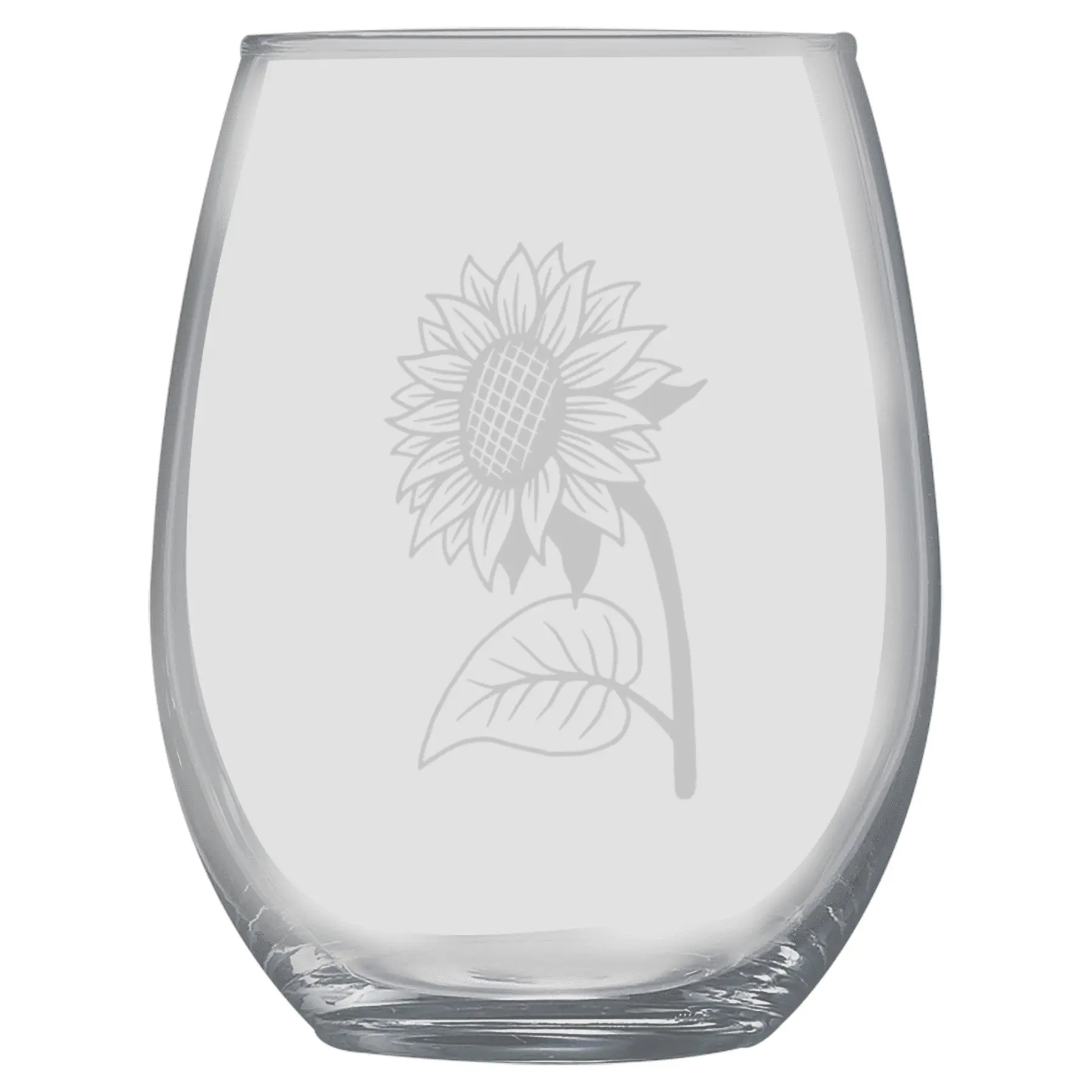 15oz Stemless Wine Glass - Sunflower