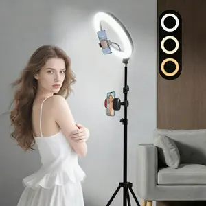 10" Ring Light With 71" Extendable Tripod Stand & Phone Holder - Adjustable Fill Light For Live Stream/Makeup/YouTube/TikTok/March Madness - Universal Smartphone Compatibility - Vlog Essential SuperBowl / International Women's Day