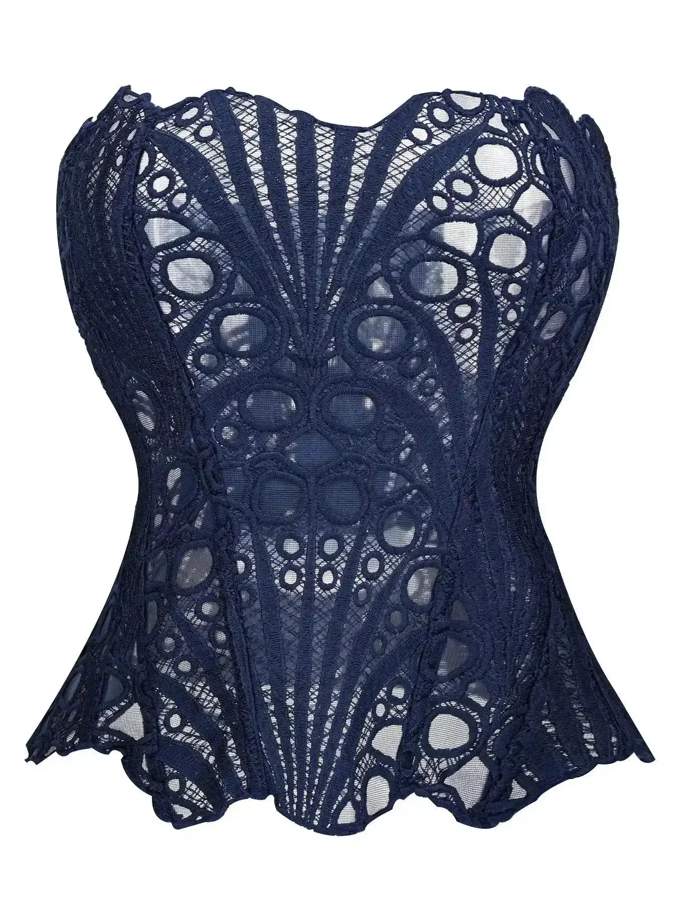 Coquette Pink Sheer Eyelet Lace Strapless Corset Boned Waist Slimming Sexy Bustier for Evening Date Night Birthday Photoshoot seasonal musthave everyday wear versatile essential timeless piece modern classic chic style