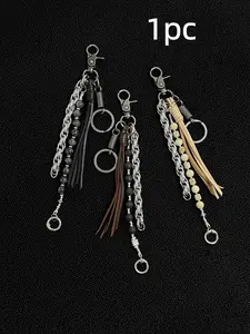 Gear Pattern Braided Rope Keychain Chain Fashion Accessory Bag Charm Birthday Gift, Stylish Jewelry for Everyday Use