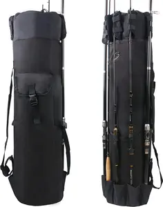 Fishing Pole Bag with Rod Holder Fishing Rod Bag, 5 Rod & Reel Organizer Bag Waterproof Large Capacity Fishing Tackle Storage Bag Travel Carry Case Fishing Gifts for Men (Copy)