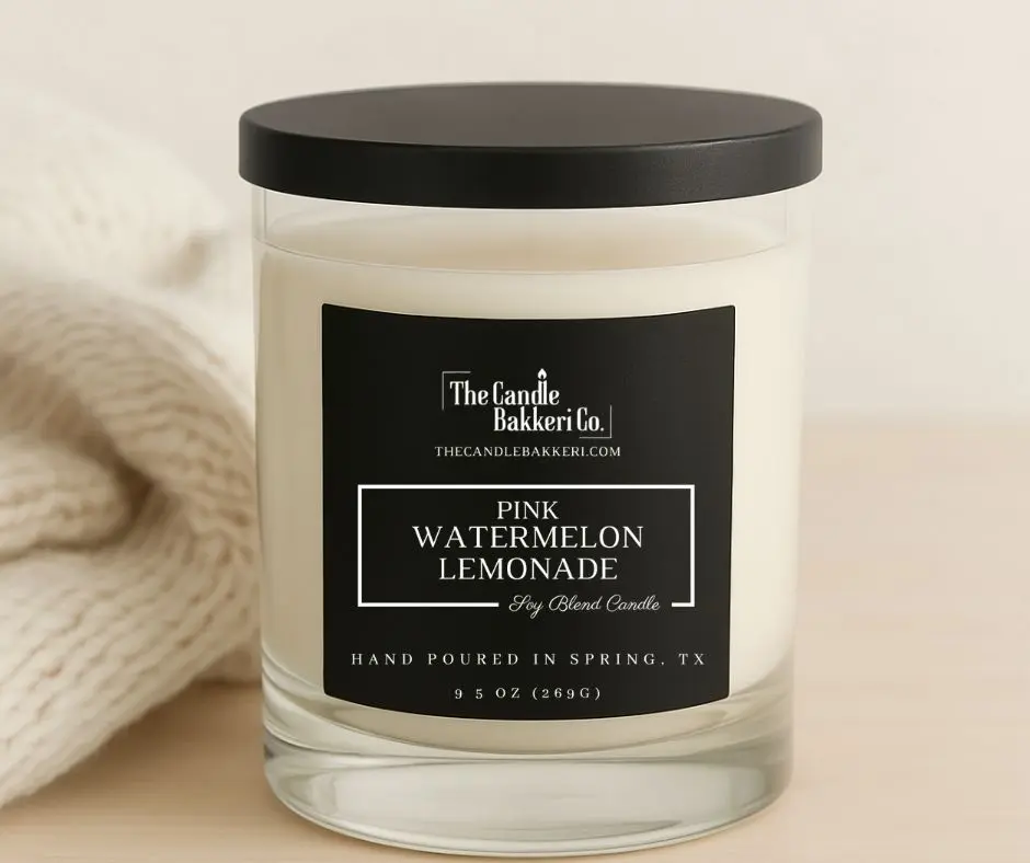 Pink Watermelon Lemonade + The Candle Bakkeri Co. 9.5 oz Scented Candle