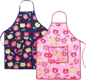 2 Pack Kids Aprons, Waterproof Children Art , Toddler Paint Smocks, Painting Apron with Pocket for Age 2-6 Years