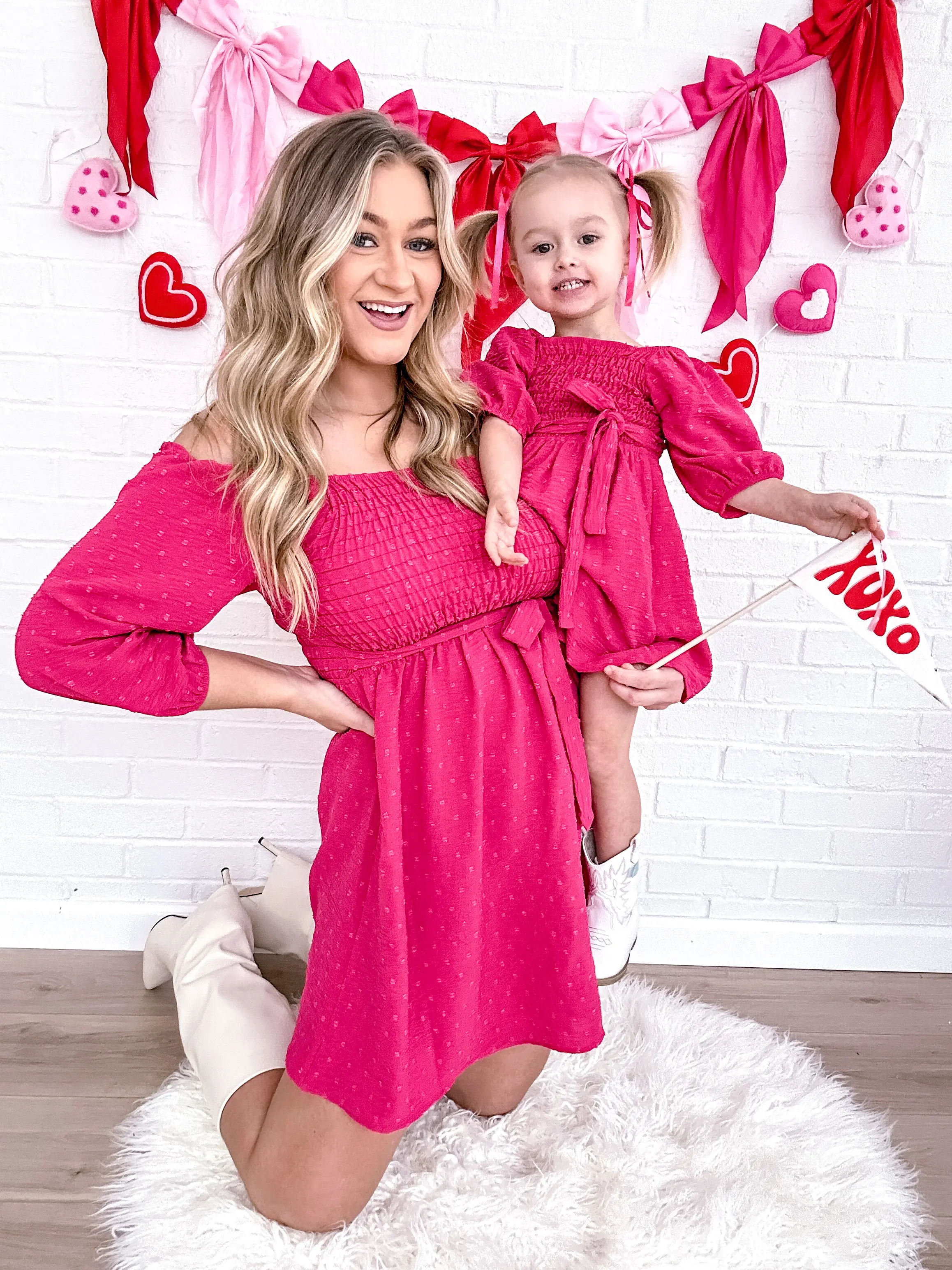 Easter Fuchsia Matching Dresses, mommy and me, mathching outfits, mothers  day matching dresses - TikTok Shop