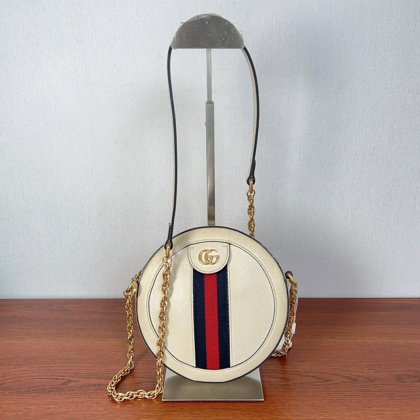 Pre-owned GUCCI leather Crossbody Bags Ophidia Round Shoulder Bag qiqicj7112