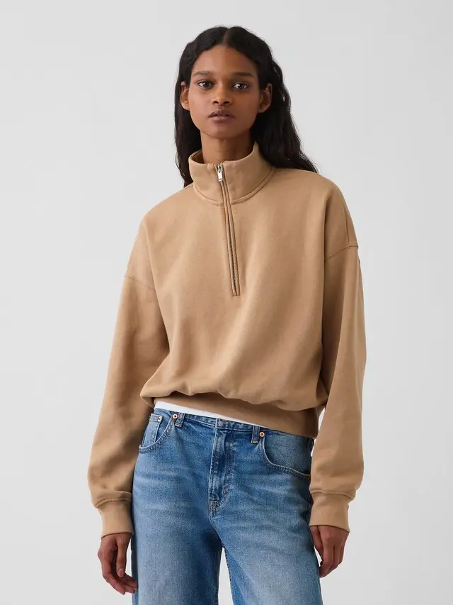 Gap Women's VintageSoft Oversized Half-Zip Wedge Pullover