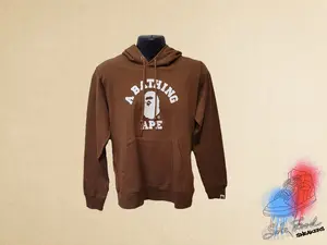 Bape Brown College Hoodie Large