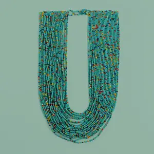 Mardi Gras - Native Beaded Necklace in Carnival Colors - Handmade by Mexican Artisans - Mother Sierra