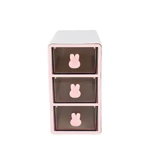 3-Drawer Mini Organizer,Save Your Messy Desk Shelf,Clear Plastic,Desk Clutter Fix,Dorm/Office Must-Have,Desktop Storage,for Home, Office, Stationery, Jewelry and Cosmetics