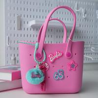 pink bag + blue charm